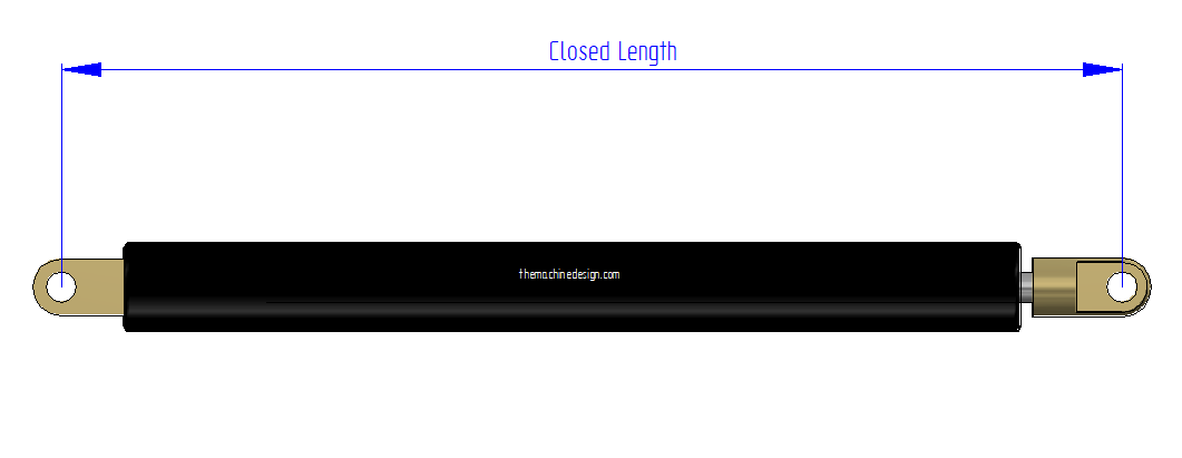 Gas spring - Closed Length