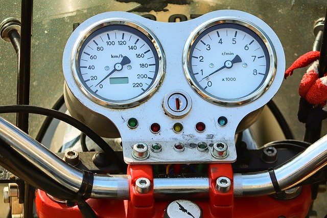 Motorcycle Speedometer and Tachometer