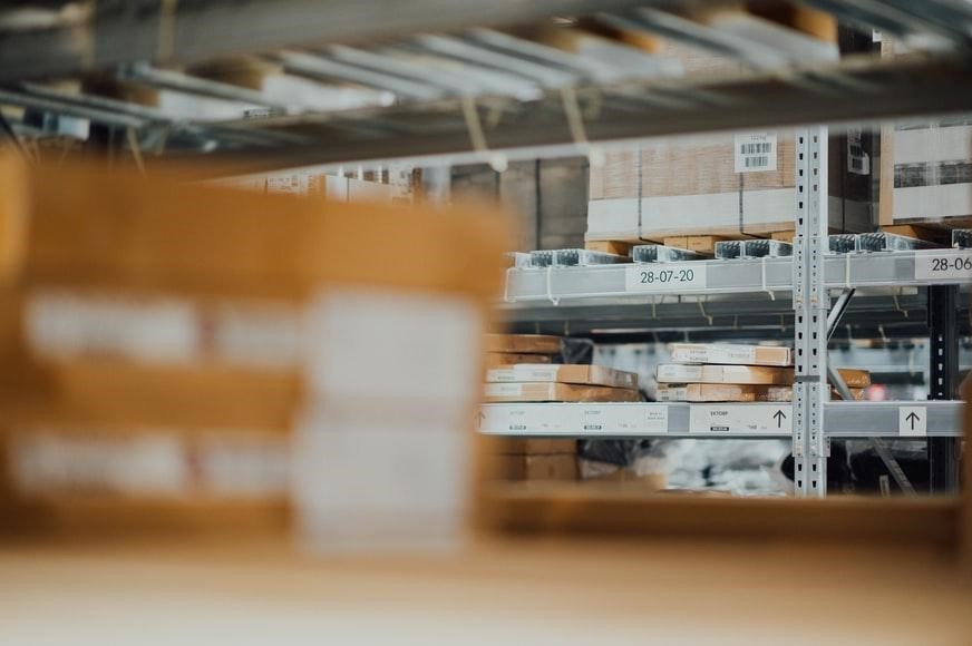 Steel Storage Racks in Warehouse